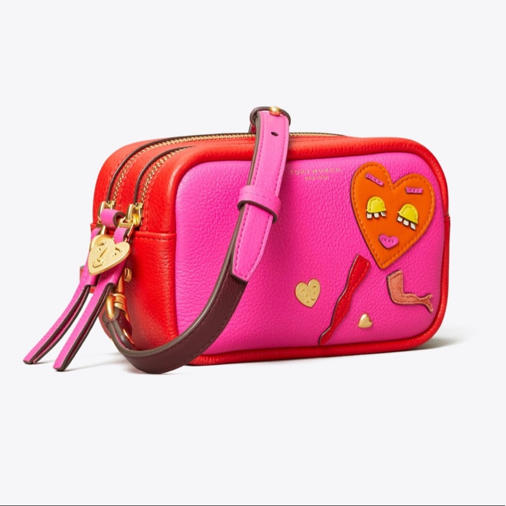 Tory Burch Perry Patchwork Hearts Mini Bag